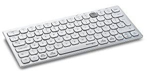 Kensington Dual Wireless Compact Keyboard, Desktop Multi Device UK Computer Battery Powered Keyboard With Bluetooth Connectivity, White (K75504UK)