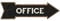 Büroschild mit Pfeil-Motiv, Vintage-Looking, Türschild Büro, 15,2 x 45,7 cm