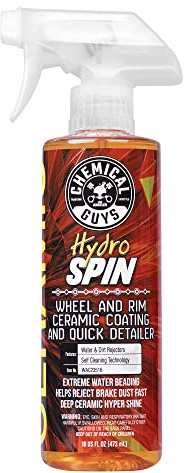 Chemical Guys HydroSpin Wheel & Rim Ceramic Coating and Quick Detailer Spray - 16 oz Spray Protects Wheels, Rims & Brake Parts with Hydrophobic Ceramic Shine - Safe for Cars, Trucks, SUVs, Motorcycles