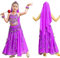 FORMIZON Bauchtanz Set für Kinder, 6-Teiliges Damen Professionel Bauchtanz Kostüm kit, Bauchtanz Kostuem Kinder Tanzkleid Karneval Kostüme Komplet Dancewear, Belly Dance Bauchtanz Kostüm (Lila, S)