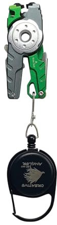 Creative Angler Multi Fishing Tool - Nipper Line Cutter, Knot Tie Tool, Hook Eye Cleaner, Hook Sharpner (Green)