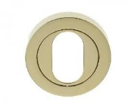 EUROART Round Oval - Escutcheons in Polished Brass Finish