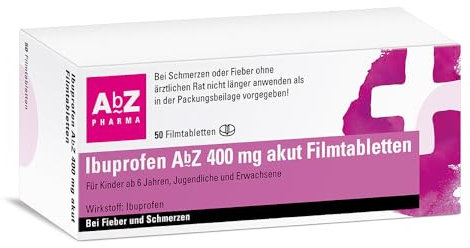 Ibuprofen AbZ 400 mg akut: Das Multitalent bei akuten Schmerzen und Fieber, 50 Filmtabletten