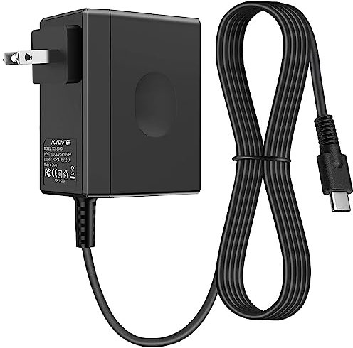 Charger for Nintendo Switch/OLED/Lite, Support Switch TV Dock Mode, 15V 2.6A Fast Charging Adapter with 5FT Charger Cable