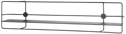 HAKU Wall Rack black, Metal - Dim.: W 90 x H 21 x D 14 cm, Style: Modern