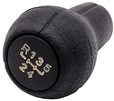 HAOTOM 5 Gang Schaltknauf Handball Schwarz Gummi Schaltknäufe Ersatz für VW MK2 Golf Jetta 1.8 1.6 GTI GLI 1985 1986 1987 1988 1988 1989 1990 1991 1992