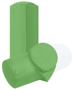 npluseins unifarbene Kissenbezüge im Doppelpack und dezentem Design 1154.1498, ca. 40 x 15 cm, Grün