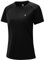 donhobo T-Shirts für Damen Sportshirt Kurzarm mit Reflexstreifen Leicht Atmungsaktiv Stretch Funktionsshirt Rundhals Tshirt Schnelltrocknend Laufshirt (Schwarz, XL)