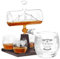 Maverton Ensemble de Carafe a Whisky et 4 Verres à Whisky Gravés - 1000 ML Original Carafe en verre - Idee Cadeau homme personnalisé - Cadeau anniversaire homme - Un vrai connaisseur
