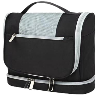 Trousse de Toilette,Trousse de Toilette Homme et Femme Voyage Grande capacité,Grande Sac de Makeup Toilette Imperméable Suspendue (Noir)