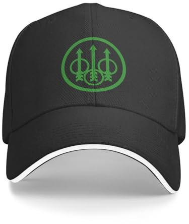 VIDOJI Baseballkappe klassisch grün Beretta Schusswaffe Baseballkappe Männer Frauen atmungsaktive Pistolen Papa Hut im Freien