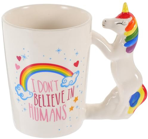 SHERCHPRY Tasse À Thé Licorne 3D Tasse En Céramique Licorne Mignonne Tasse Licorne Cadeau D'anniversaire Tasse Licorne Colorée Pour Femme Petite Amie (201-300 Ml)
