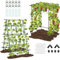 GiantexUK Garden Cucumber Trellis, 41x59Inch A-Frame Plant Support Stand with Adjustable Shape, Netting & Clips, Outdoor Rustproof Climbing Plants Vegetables Flowers Tomato Garden Trellis