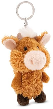 NICI Schlüsselanhänger Hochlandrind McMooray 10cm braun - Plüsch-Begleiter Kuscheltieranhänger mit Schlüsselring für Schlüsselband, Schlüsselbund & Schlüsselhalter
