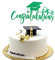 Arthsdite 1Pc Congratulations 2025 Graduation Cake Topper, Congrats Grad Cake Decor - 2025 High School/College/Senior Graduation Party Decorations Supplies - Green Glitter