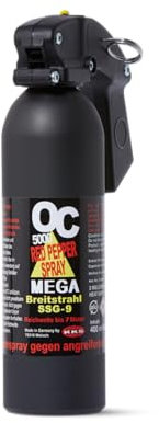 Pfefferspray OC5000 mit Pistolengriff 400ml Breitstrahl