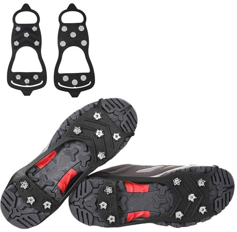 WLHFDC Spikes für Schuhe Winter,Schuhspikes,Anti Rutsch Schuhspikes 35-49Ersatzspikes Ice Grips,Spikes für Schuhe,Steigeisen Eisklampen für Schuhe und Stiefel für Walking,Angeln,Klettern
