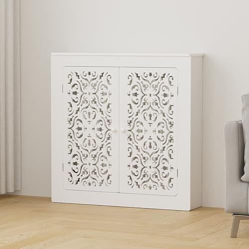 Tablette De Radiateur Sans Percer Cache-Radiateur, Anti-Fumée Et Anti-Poussière, Décoration De Cloison Au Dessus De Hotte Chauffante, Pour Bureau À Domicile, Cuisine, Chambre À Coucher(L90*H90*W20cm/3