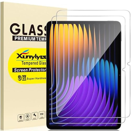 XunyLyee 2-Stück, Panzer Schutz Glas für Xiaomi Pad 7/ Xiaomi Pad 7 Pro 2024 11.2 Zoll Schutzfolie