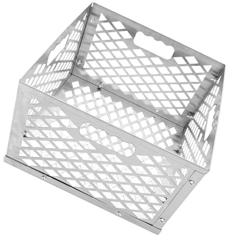 GAROZATION Edelstahl Räucherbox Für Grill Großer Kohlebehälter Mit Abnehmbarem Design Für Einfachen Transport Und Reinigung Langlebig Und Sicher Für Bbq Und Smoker-einsätze