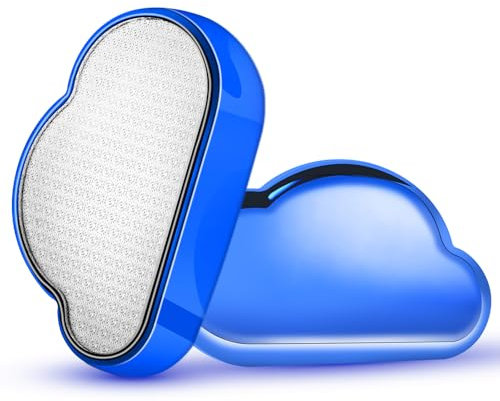 OSDUE 2in1 Nano Glas Hornhautentferner, Kristallglas Fußfeile Raspel Fußschaber Peeling Entferner Abgestorbene Professionelle Fußpflege Pediküre Für Nasse Trockene Rissige Füße (Wolkenstil)