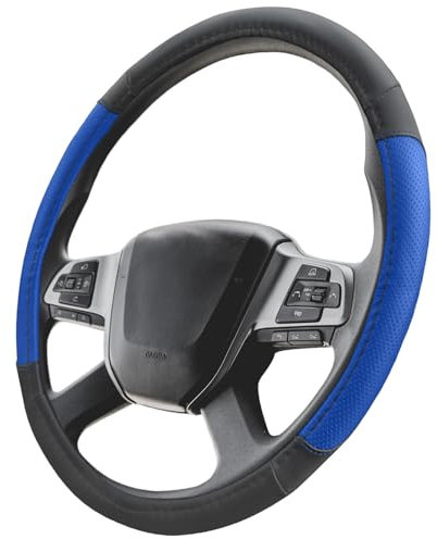 Upgrade4cars LKW Lenkradbezug 44-46 cm in Blau | Lenkradschoner Universal | Lenkradhülle für Sommer & Winter | Autozubehör Innenraum Deko