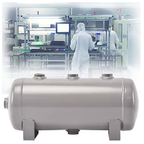 Horizontal Air Compressor Tank with Fittings, Portable High Pressure Air Tank for Air Pump Medical Equipment, 1 10 20 30 40 50 60 L Large Air Storage Tank(60 L/15.6 Gal)