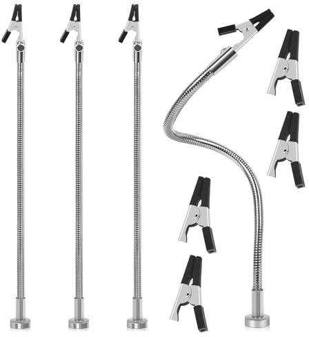4 Piezas Pinza Magnética Universal para Soldar, Sujeción Estable para Piezas de Trabajo, Rango de Sujeción 25 mm, Práctica para Metalistería, Bricolaje, Reparaciones (Plata)