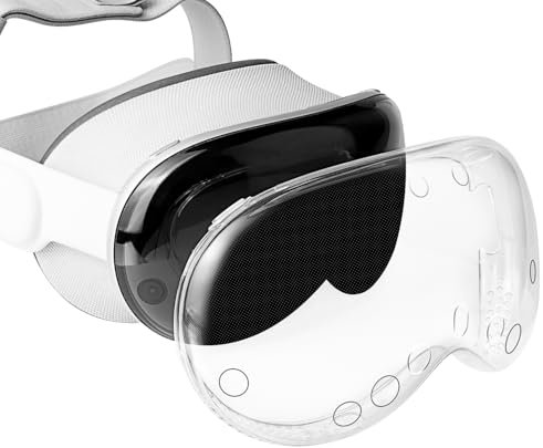 SOULWIT TPU Protective Case Cover for Apple Vision Pro VR Headset, Durable & Slim Fit Screen Protector Accessory, Without Affecting Tracking Scans - Holed