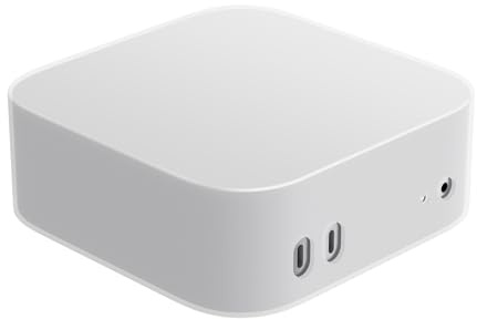 Yottamaster Silikonhülle Case Schutzhülle für Mac mini M4/M4 Pro 2024, Desktop weiche Haut Schutzhülle stoßfestes Gehäuse für Mac mini 2024 (Weiß)