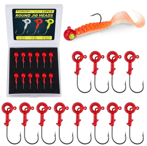 THKFISH jigköpfe Angeln köder Haken kit weiche köder Haken, Crappie Jig Heads zum Angeln,Jigs für Crappie Bass Fishing, 1,5g(1/16OZ) 3,5g(1/8OZ) 5,5g(3/16OZ) (rosa, 5.5g-3/16OZ)