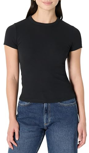Amazon Essentials Women's Slim-Fit Stretch Ribbed Short-Sleeve Top