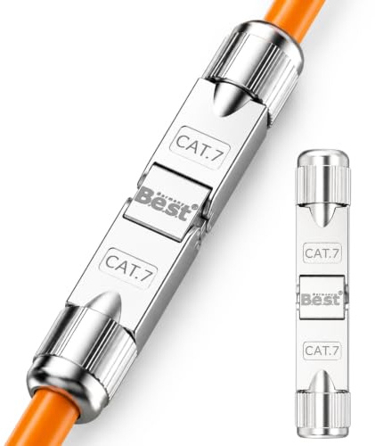 Germany B.e.s.t 2x CAT 7 Netzwerkverbinder werkzeuglos STP Kupplung feldkonfektionierbar für Ethernetkabel Verlegekabel LAN Kabel Kabelverbinder
