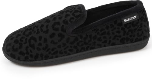 Isotoner Chaussons Charentaises femme chaudes semelle confort | Pantoufle Velours doux Semelle ergonomique soutenant la voûte plantaire pour un maintien optimal.