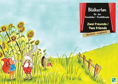 Zwei Freunde: Bildkarten für das Kamishibai-Theater DINA 3 in deutsch/englisch