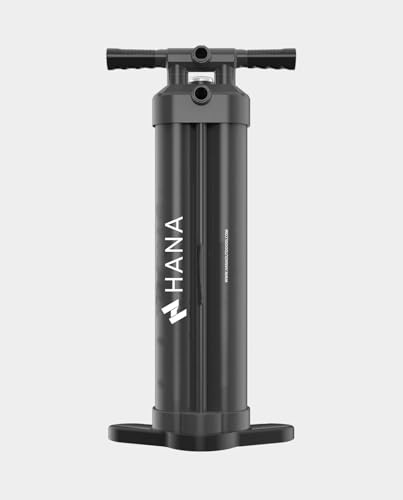 HANA Outdoors Pompe Triple Action Haute Pression – Gonfleur Manuel Ultra Rapide 2x3,5L – Manomètre Intégré 29 PSI – 3 Modes de Gonflage pour Stand Up Paddle et Kayak – Noir