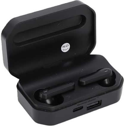 Ejoyous Bluetooth-Ohrhörer, Kabellose ABS-Ohrhörer mit Bluetooth 6.0, AI-Anrufgeräuschunterdrückung, mit Geringer Latenz, Digitalanzeige-Typ-C-Gehäuse, für Musik, Gaming, Laufen, Arbeiten