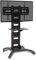 Duronic TV Stand Chrome & Glass Stand for 30” -80” Flat Screen Television LCD/LED/OLED/QLED, With Tilt & Swivel, VESA Up to 600x400, Capacity, With Media Shelf (TVS4T1)