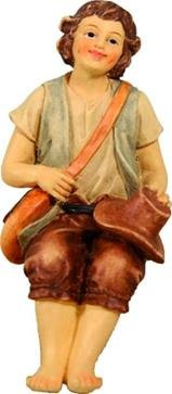 Miniatur Modell Figur Wanderer sitzend, Höhe 9cm, handbemalen