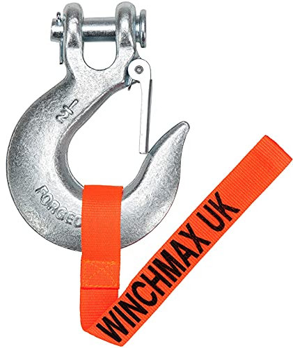 WINCHMAX Gancio per verricello. Forgiato in Acciaio G70 da 1/2 Pollice. Adatto per argani Fino a 20000 libbre.