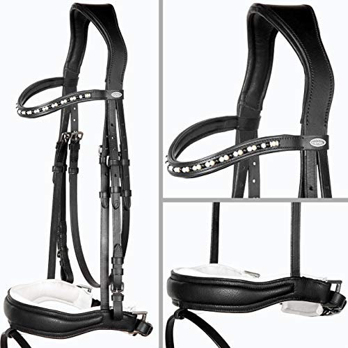 Heinick-Reitsport Trense Soft anatomisch Custom Weiß ~ Chess ~ WB VB Größe Warmblut/Full