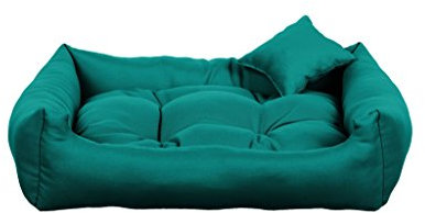 gutekissen® Stoff Hundebett Hundeliege Hundekissen Hundeliege Hundeliege Hundeliege - Langlebige Materialien und hohe Qualität NEO (XS - 55x45, Türkis)