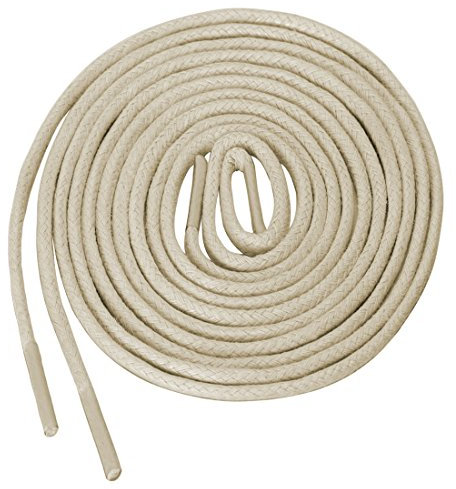 sourcing map 2 Pares De Cordones Redondos Encerados Oxford Para Zapatos De Vestir Botas Mujer Beige 150cm