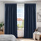 Deconovo Cortinas Opacas para Dormitorio Salon para Ganchos o Pase por la Barra, Cortinas Térmicas Aislantes Frio y Calor 2 Piezas, 168x183 cm, Azul Marino