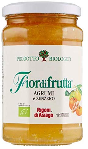 vasetto vetro marmellata Fior di Frutta Agrumi e Zenzero 260gr Rigoni di Asiago