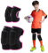 EULANT Kinder Schonerset, Junge Knieschoner und Ellenbogenschoner,Mädchen Protektoren Set für MTB Scooter Skateboard Radfahren Reiten Skater Volleyball Tanzen, Rose S Set