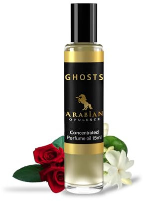 Arabian Opulence FR140 GHOSTS Roll-on Parfümöl | Konzentriertes Duft Körperöl | Langanhaltendes ölbasiertes Parfüm für Frauen | Reisegröße alkoholfreies weiches Parfümöl Flasche (15ml)