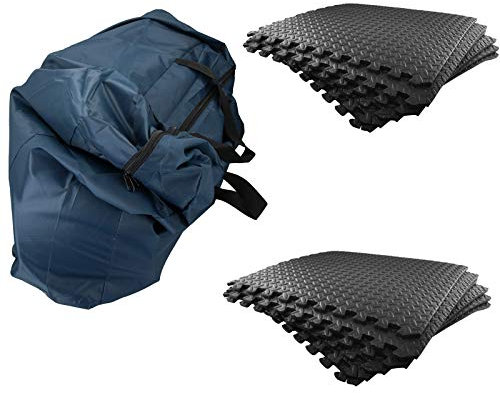 AB Tools 12pk 620mm Caravan Awning/Tent Foam Luxury Flooring Tiles & Storage Bag