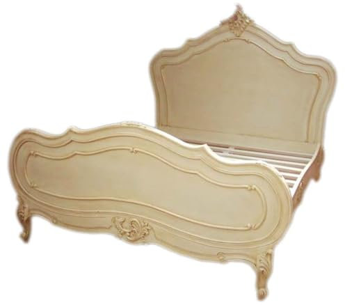 Casa Padrino Barock Bett Maison Paris Antik Creme 180 x 200 cm aus der Luxus Kollektion