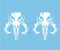 Artstickers 2 Stück Aufkleber Totenkopf Mandalorian Boba Fett Dekoration Aufkleber Autoaufkleber Motorrad Aufkleber Helm Aufkleber (weiß, 10 x 9 cm)